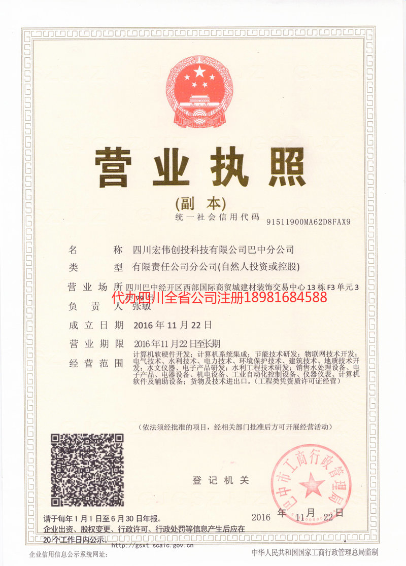 洮南洮南宏伟创投科技有限公司